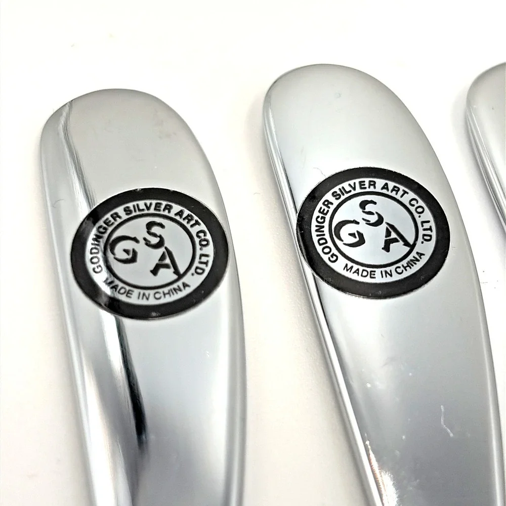 Godinger‎ Pineapple Silverplate Set of 6 Pate Spreaders Butter Cheese